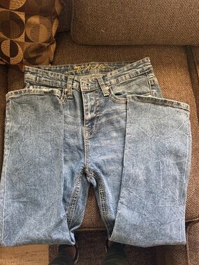 Men's Light Blue Washed Jeans